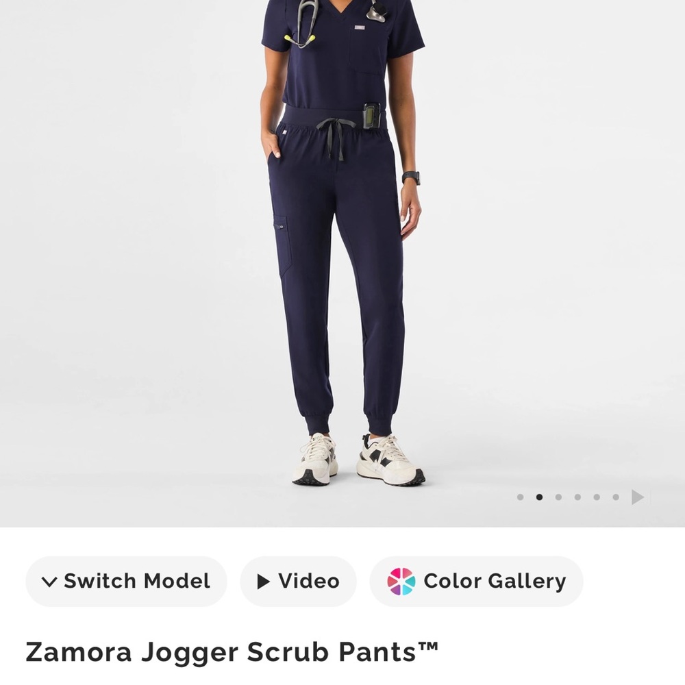 Figs Technical Collection Navy Scrub Pants